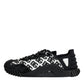 Dolce & Gabbana Black Logo Lace Up Low Top NS1 Sneakers Shoes/EU42/US12/Black and White