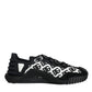 Dolce & Gabbana Black Logo Lace Up Low Top NS1 Sneakers Shoes/EU42/US12/Black and White