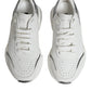 Dolce & Gabbana Silver White Daymaster Low Top Sneakers Shoes/EU37/US7/White