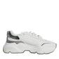 Dolce & Gabbana Silver White Daymaster Low Top Sneakers Shoes/EU37/US7/White