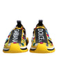 Dolce & Gabbana Yellow Sorrento Crystals Low Top Sneakers Shoes/EU38.5/US8.5/Yellow