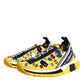 Dolce & Gabbana Yellow Sorrento Crystals Low Top Sneakers Shoes/EU38.5/US8.5/Yellow