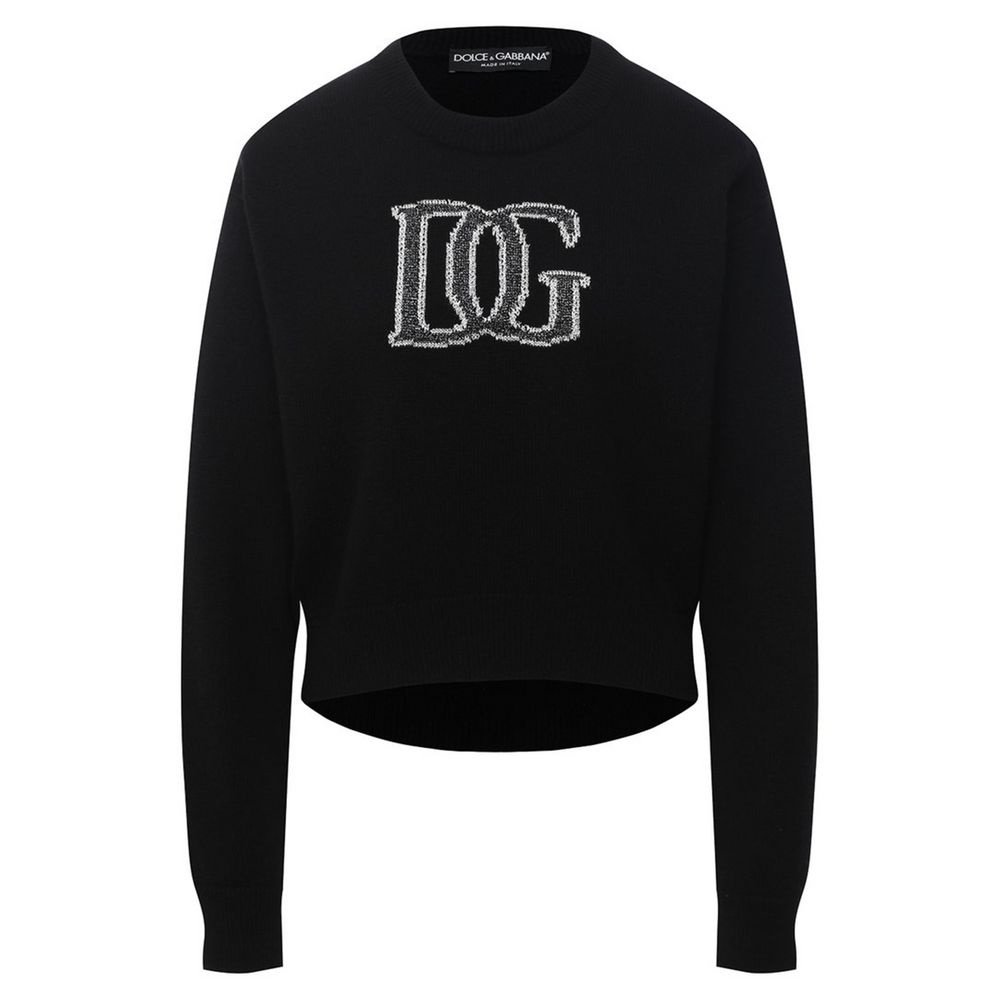 Dolce & Gabbana Black Wool Sweater/IT44|L/Black