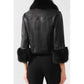 Dolce & Gabbana Black Leather Di Lambskin Jackets & Coat/IT46 | L/Black