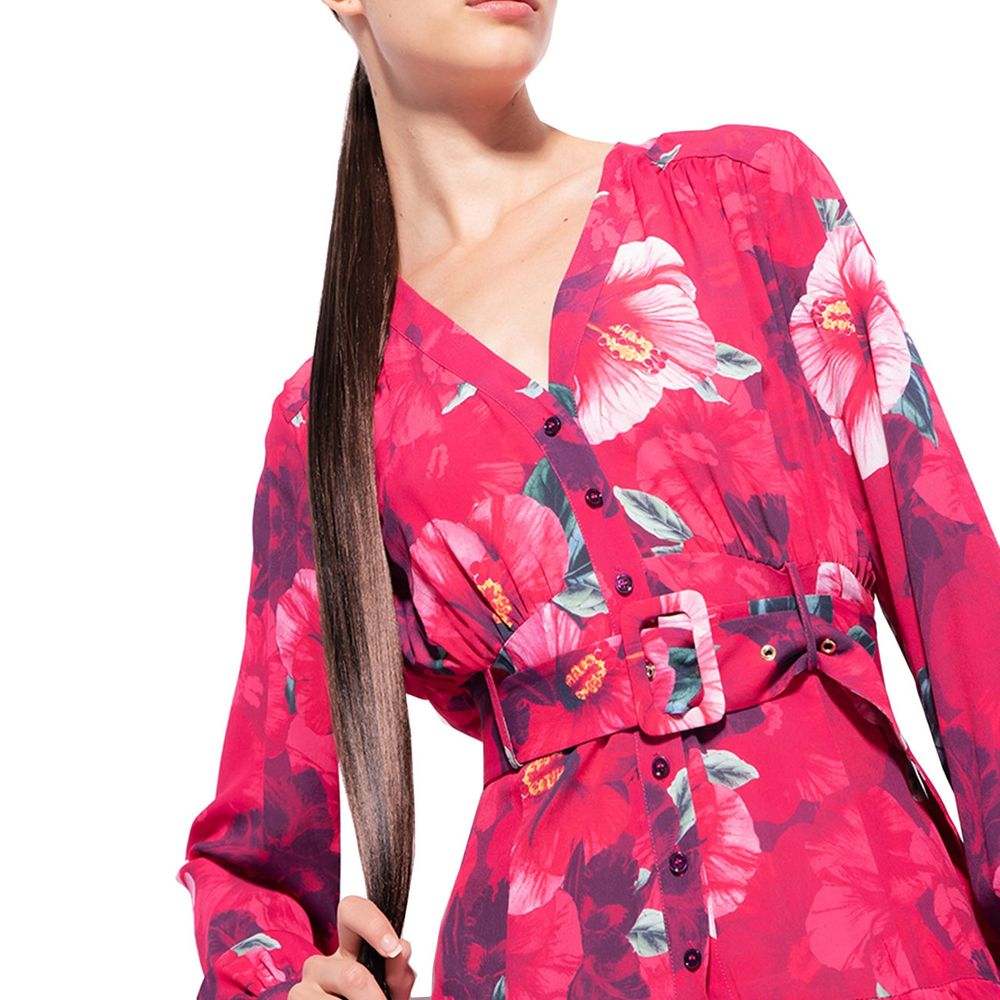 PINKO Fuchsia Viscose Dress/IT50 | XXL/Fuchsia