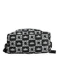 Dolce & Gabbana Black White DG Crown Logo Nylon Backpack Bag/one size/Black and White