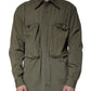 Dolce & Gabbana Military Green Cotton Bend Collared Coat Jacket/ÌT40| XXS/Green