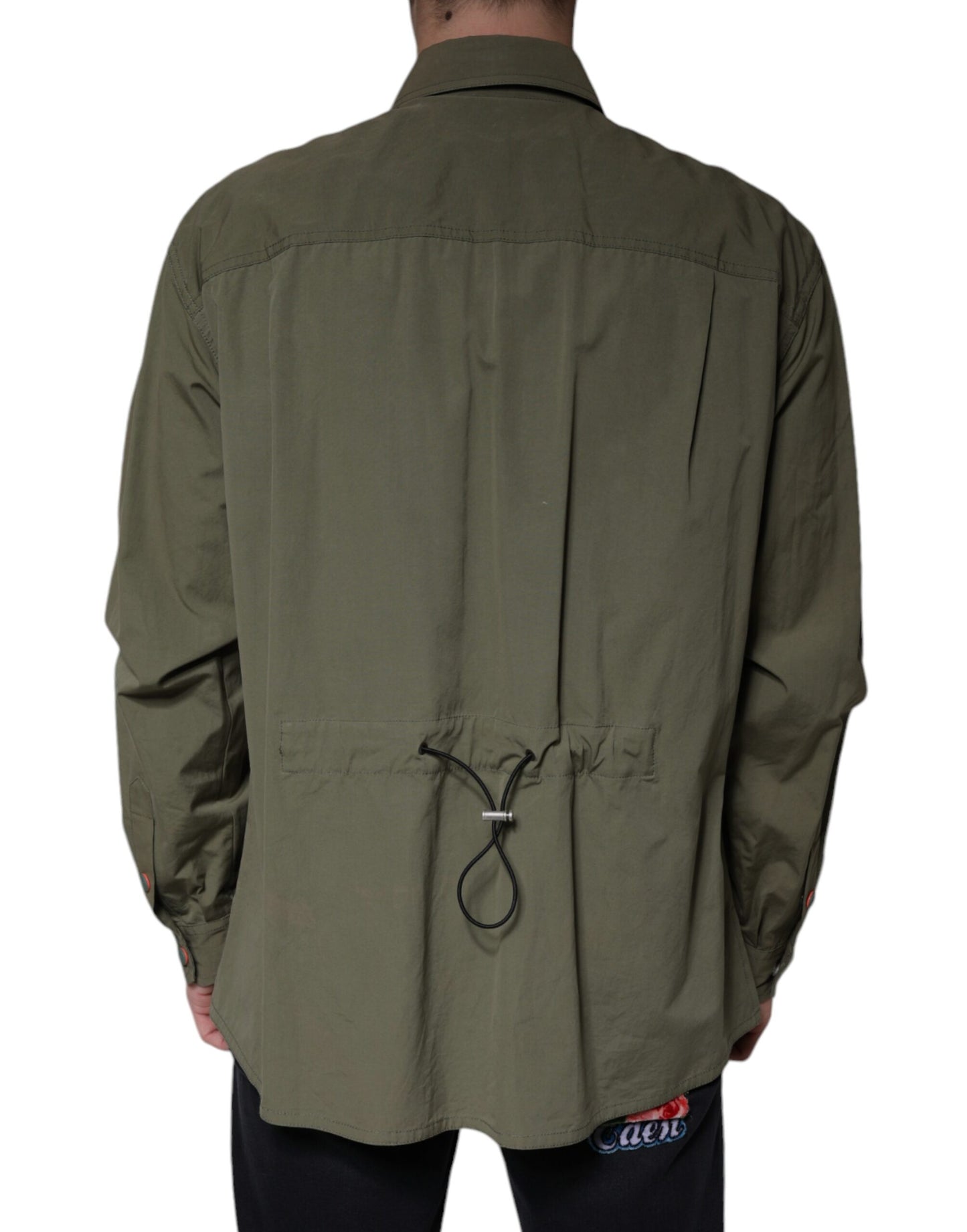 Dolce & Gabbana Military Green Cotton Bend Collared Coat Jacket/ÌT40| XXS/Green