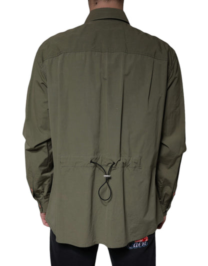 Dolce &amp; Gabbana Military Green Cotton Bend Collared Coat Jacket/ÌT40| XXS/Green