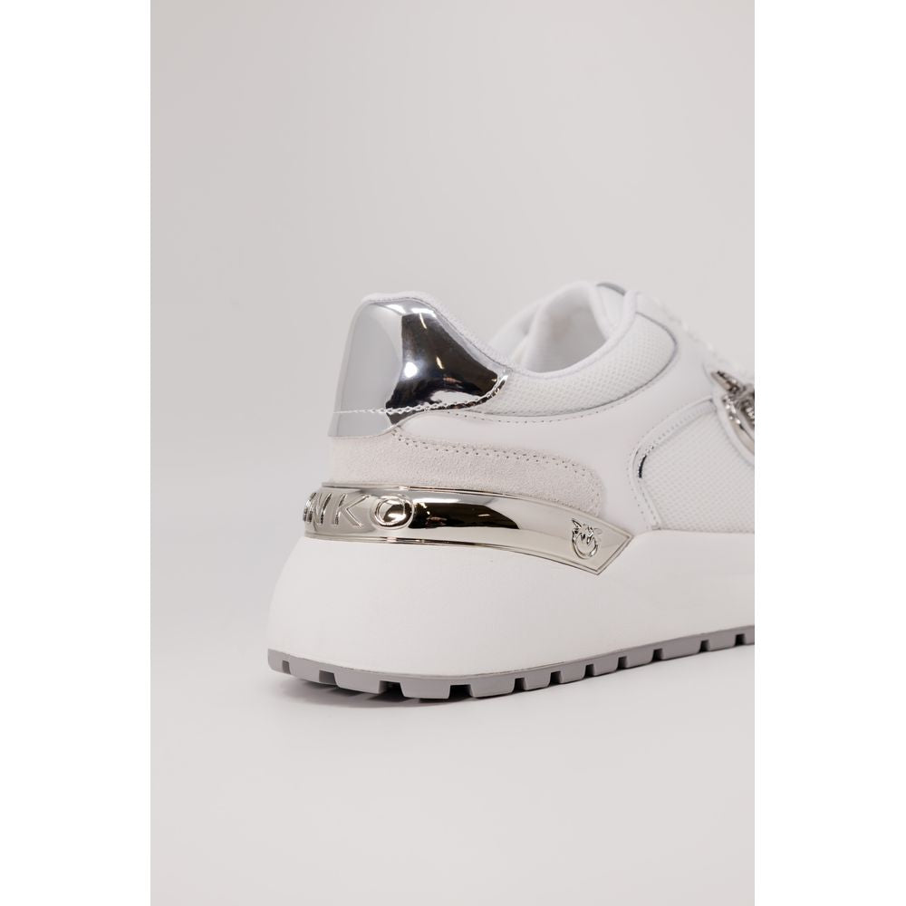 PINKO White Leather Sneaker/EU38/US8/White