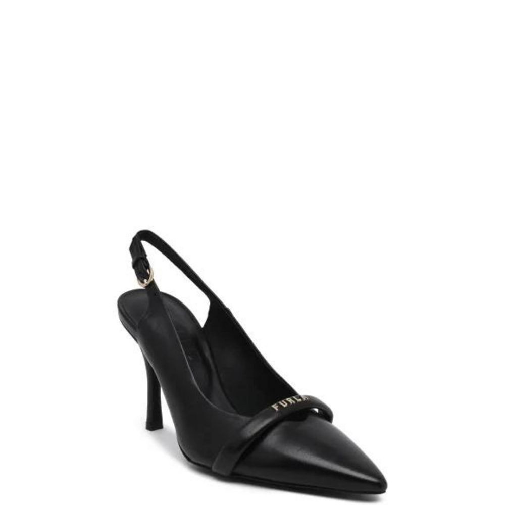 Furla Black Leather Pump/EU37/US7/Black/