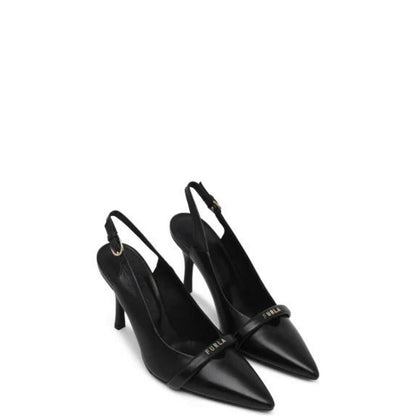 Furla Black Leather Pump/EU37/US7/Black/