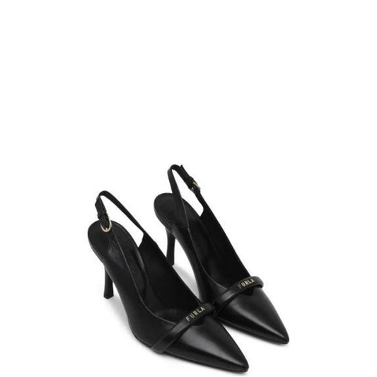 Furla Black Leather Pump/EU37/US7/Black