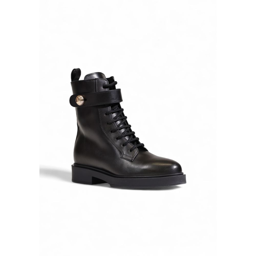 Furla Black Leather Boot/EU38/US8/Black/