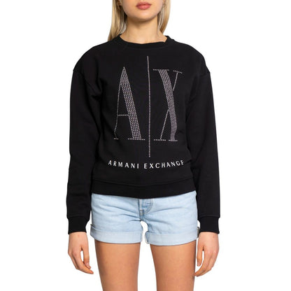 Armani Exchange Black Cotton Sweater/IT42|M/Black