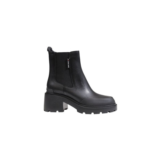 Tommy Hilfiger Jeans Black Leather Boot/EU41/US11/Black