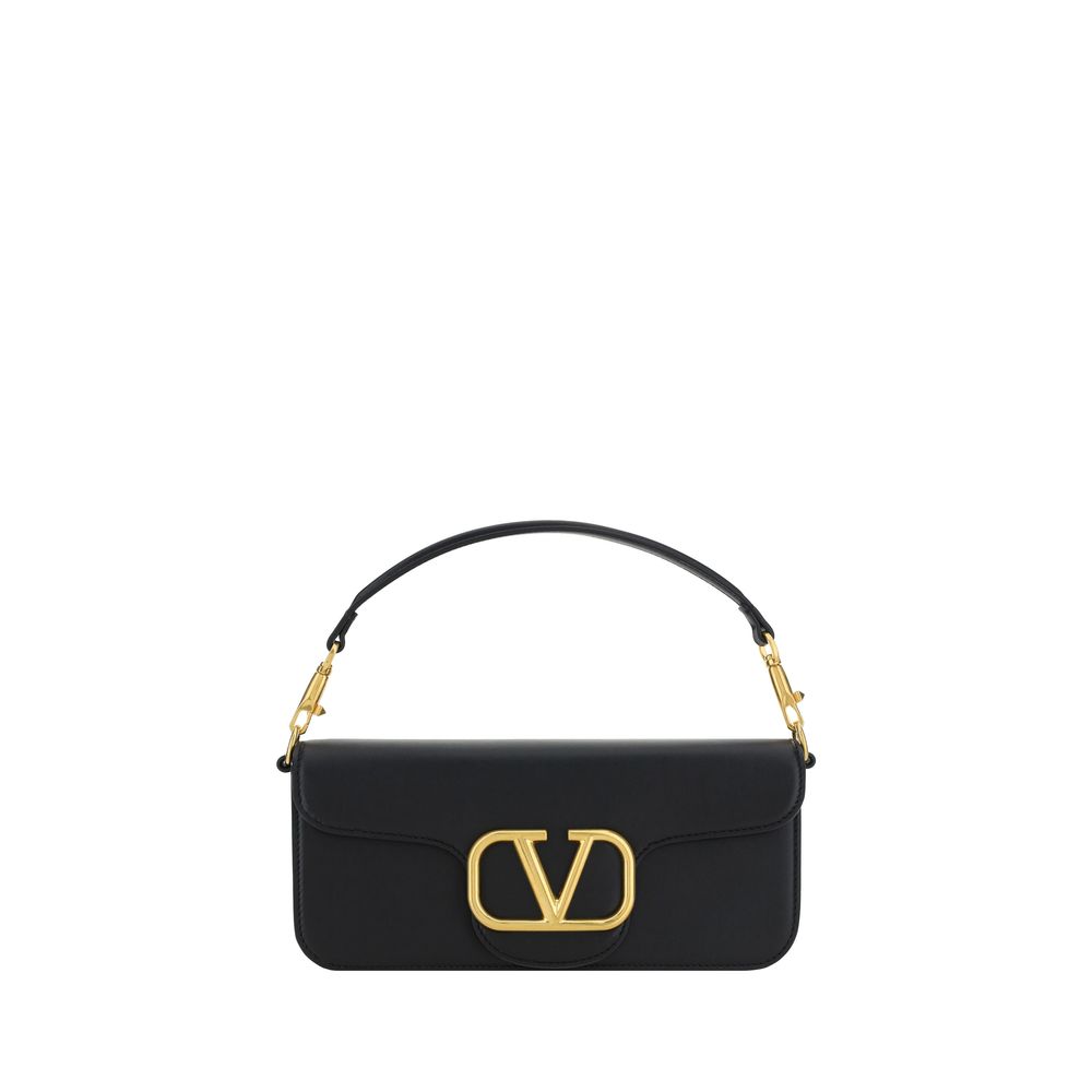 Valentino Garavani The Locò Leather shoulder bag/one size/Black