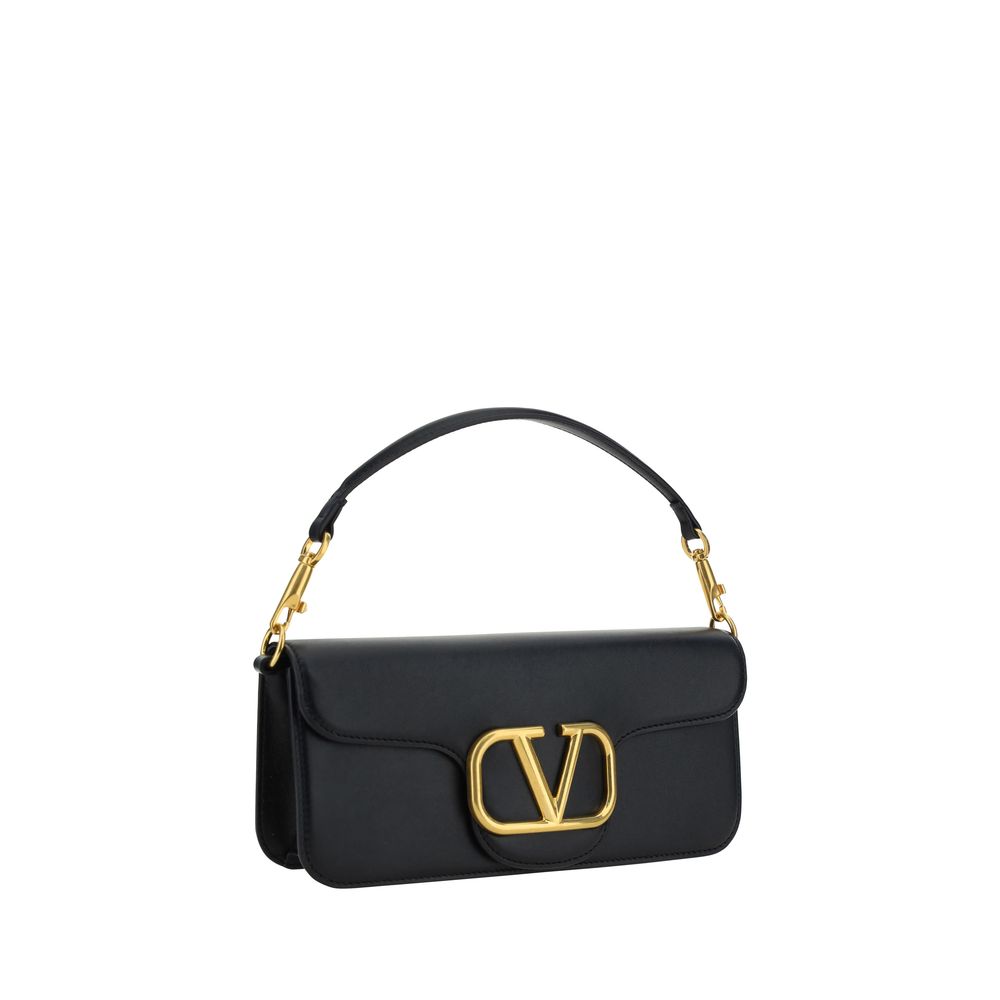 Valentino Garavani The Locò Leather shoulder bag/one size/Black