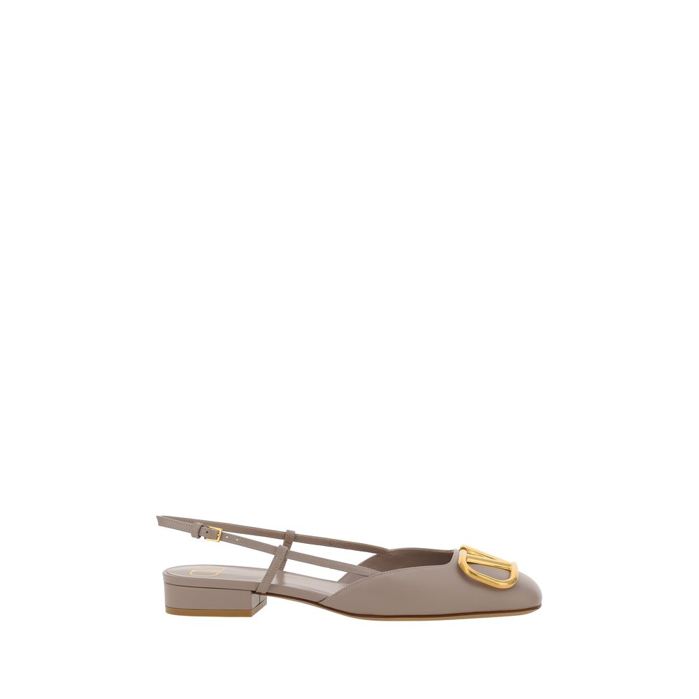 Valentino Garavani VLogo Ballerinas/EU37/US7/Beige