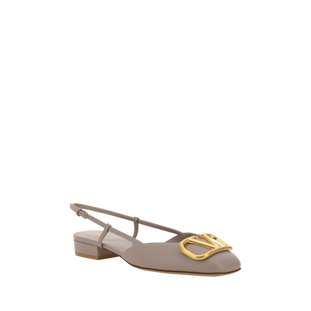 Valentino Garavani VLogo Ballerinas/EU37/US7/Beige