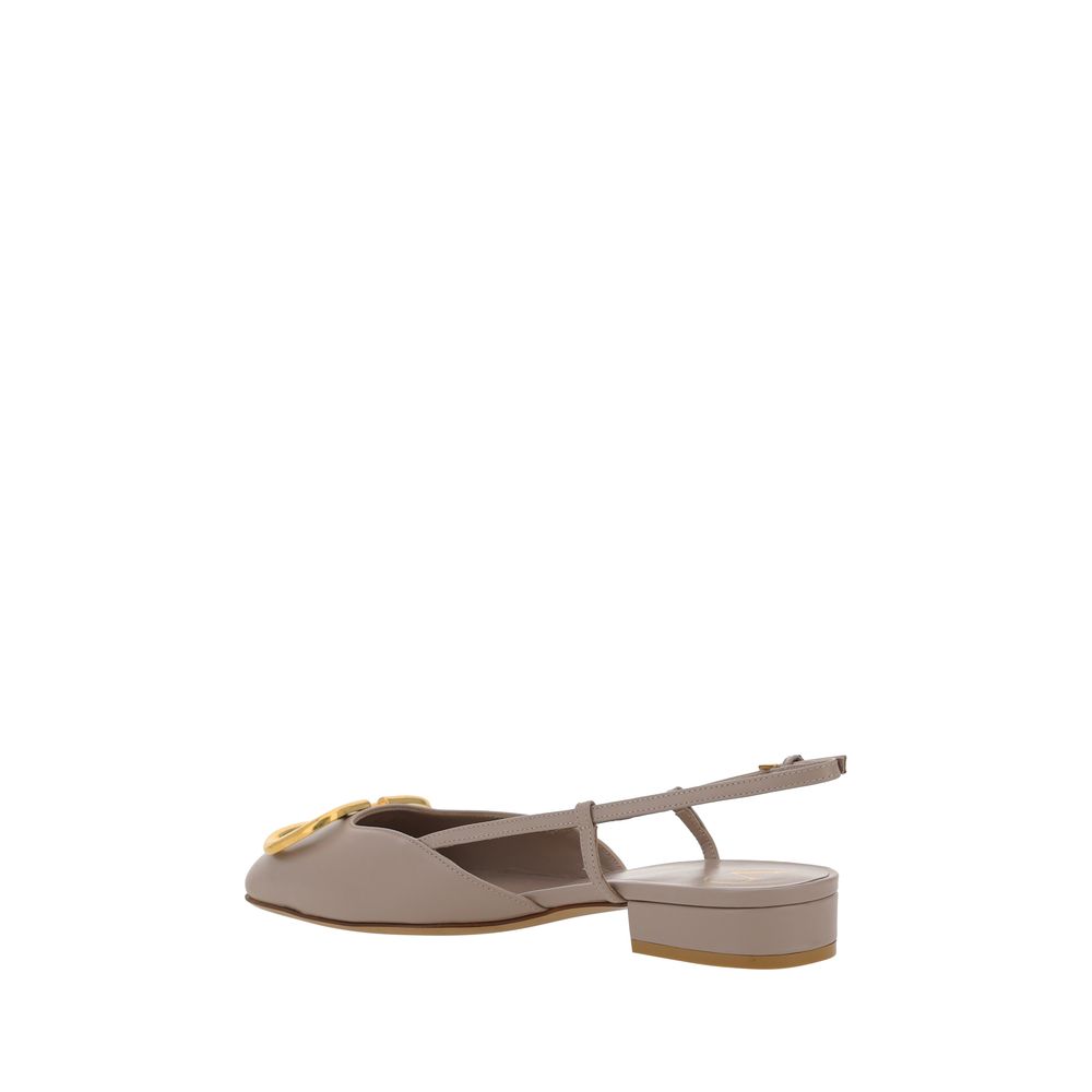 Valentino Garavani VLogo Ballerinas/EU37/US7/Beige