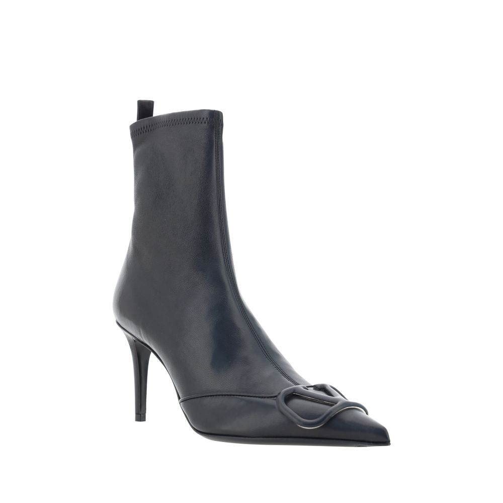 Valentino Garavani VLogo Ankle Boots/EU40/US10/Black