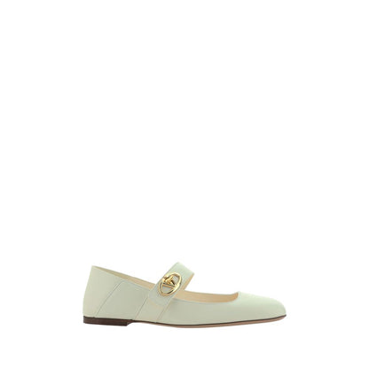 Valentino Garavani VLogo Locker Ballerinas/EU37.5/US7.5/Beige