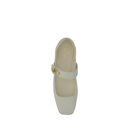 Valentino Garavani VLogo Locker Ballerinas/EU38/US8/Beige