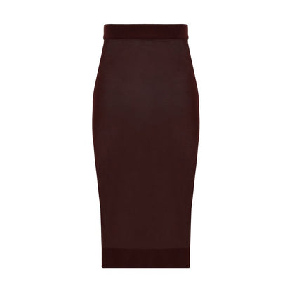 Saint Laurent Midi Skirt/M/Bordeaux