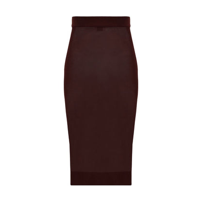 Saint Laurent Midi Skirt/M/Bordeaux