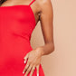 PrettyLittleThing Red Midi Dress / XS