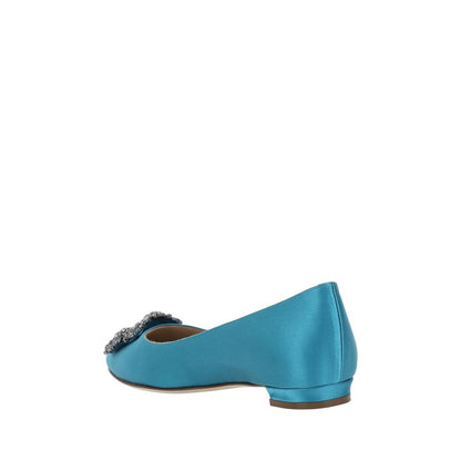 Manolo Blahnik Hangisi Ballerinas/EU37.5/US7.5/Blue