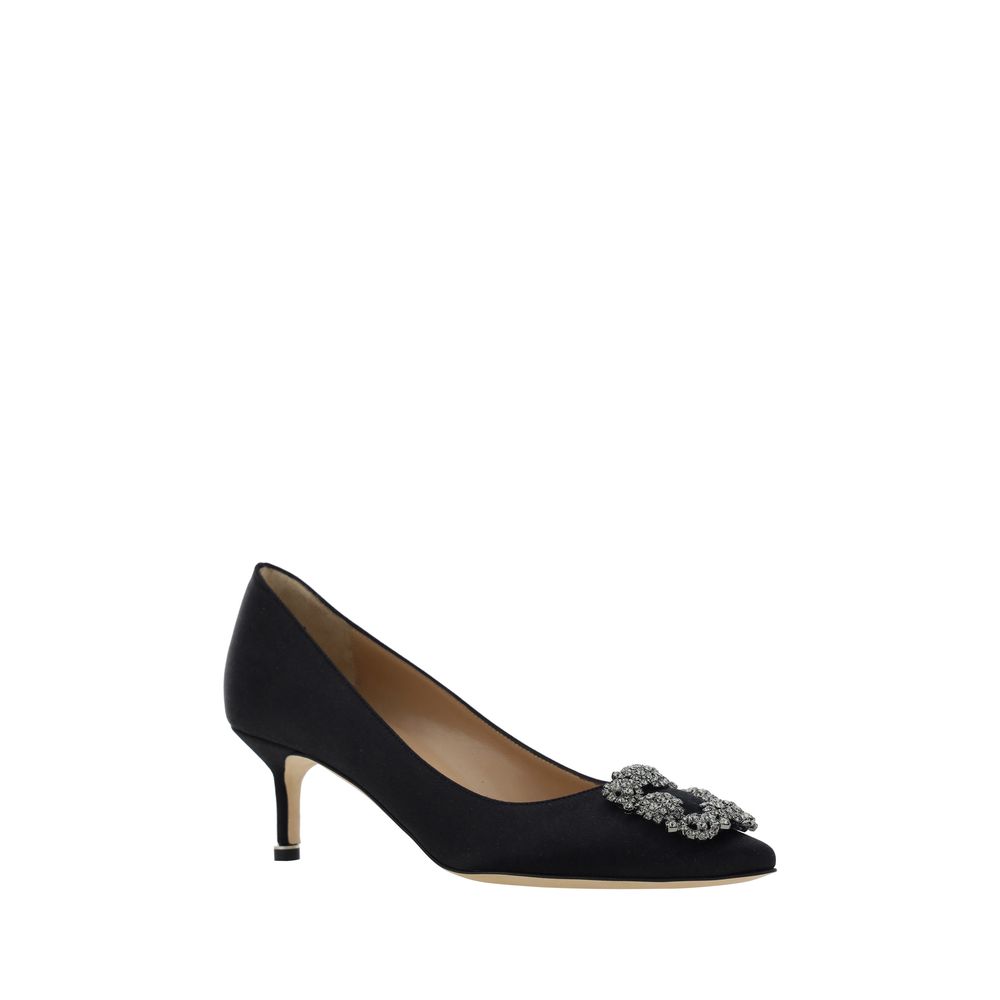 Manolo Blahnik Hangisi Pumps/EU35.5/US5.5/Black