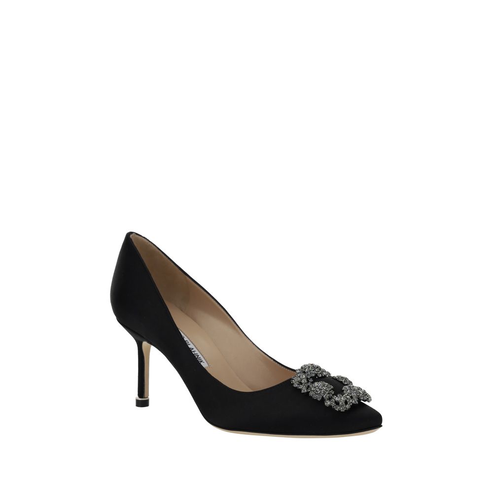 Manolo Blahnik Hangisi Pumps/EU38.5/US8.5/Black