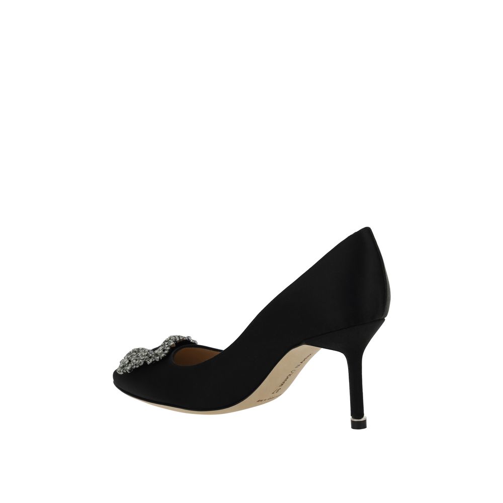 Manolo Blahnik Hangisi Pumps/EU38.5/US8.5/Black