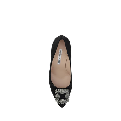 Manolo Blahnik Hangisi Pumps/EU38.5/US8.5/Black