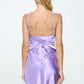 One And Only Lavender Satin Halter Tie Mini / M