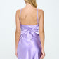 One And Only Lavender Satin Halter Tie Mini / S