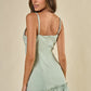 Blue Blush Light Sage Bottom Ruffle Mini / L