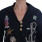 Dolce & Gabbana Enchanted Blue Crystal Embroidered Coat/IT36 | S/Blue