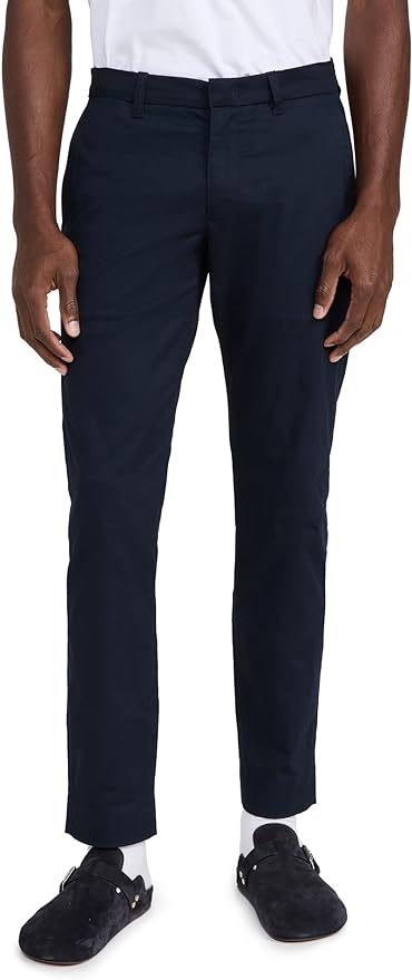 Vince High-Rise Straight Leg Chinos - Navy - 27