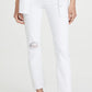 Paige Brigitte Raw Hem Distressed Straight Leg Jean - /White