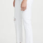 Paige Brigitte Raw Hem Distressed Straight Leg Jean - /White