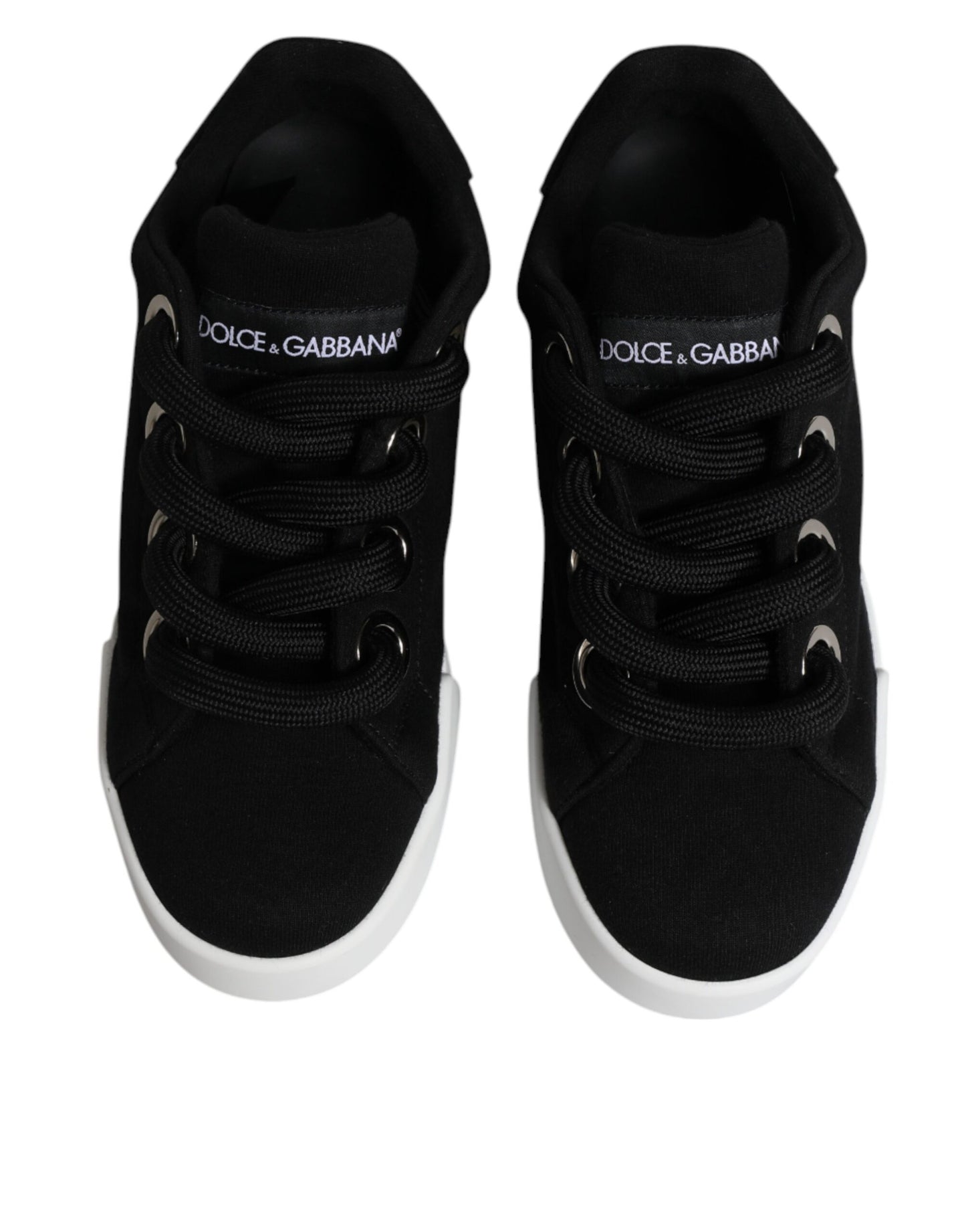 Dolce & Gabbana Dolce & Gabbana Black Portofino Low Top Sneakers Shoes/EU37/US7/Black/White