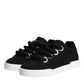 Dolce & Gabbana Dolce & Gabbana Black Portofino Low Top Sneakers Shoes/EU37/US7/Black/White