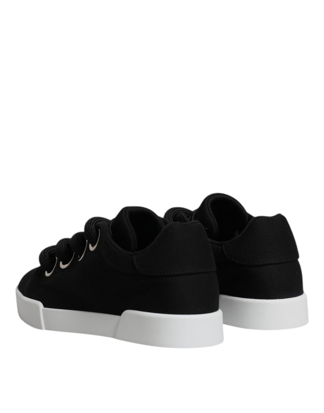 Dolce &amp; Gabbana Dolce &amp; Gabbana Black Portofino Low Top Sneakers Shoes/EU37/US7/Black/White