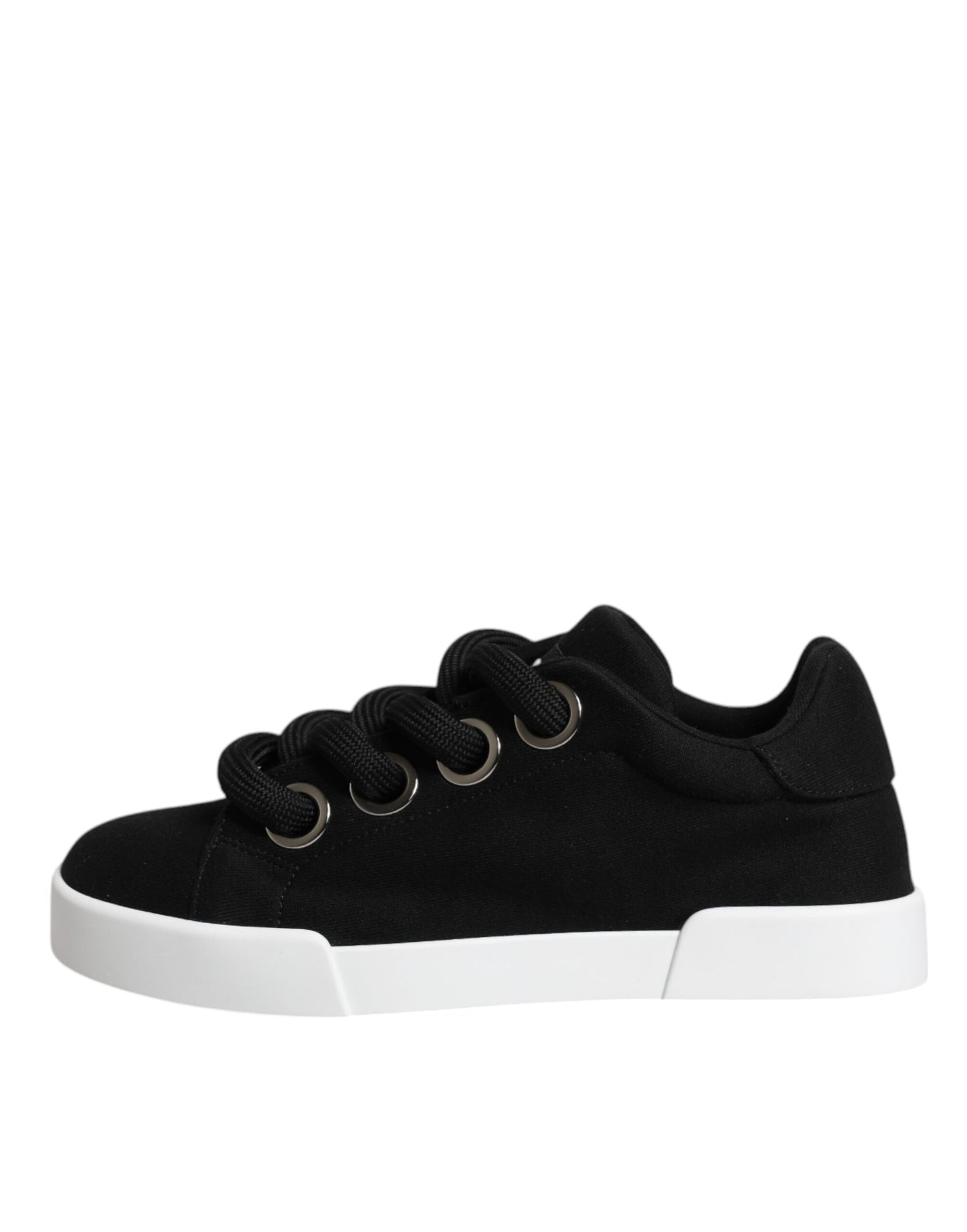 Dolce & Gabbana Dolce & Gabbana Black Portofino Low Top Sneakers Shoes/EU37/US7/Black/White