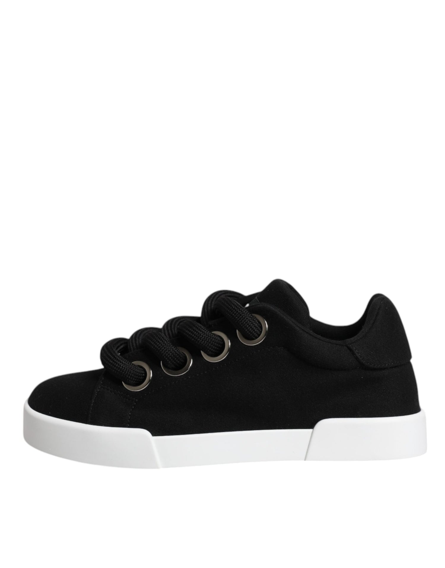 Dolce &amp; Gabbana Dolce &amp; Gabbana Black Portofino Low Top Sneakers Shoes/EU37/US7/Black/White