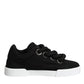 Dolce & Gabbana Dolce & Gabbana Black Portofino Low Top Sneakers Shoes/EU37/US7/Black/White