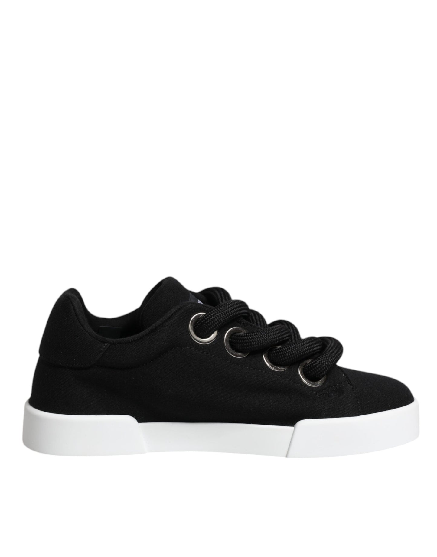 Dolce & Gabbana Dolce & Gabbana Black Portofino Low Top Sneakers Shoes/EU37/US7/Black/White